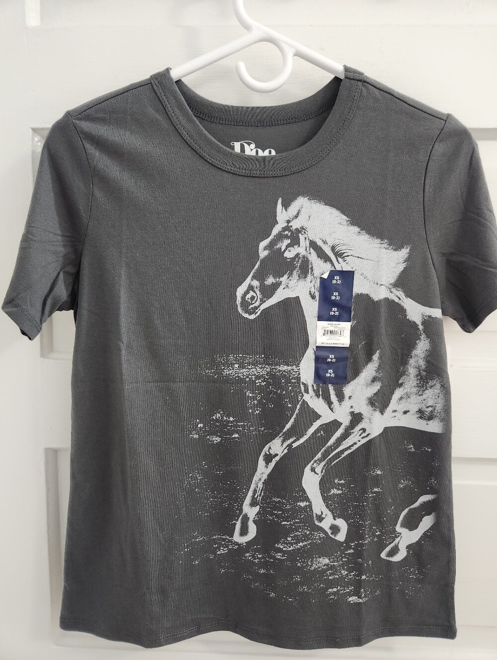 Womens Xs Gray Horse Graphic Tee